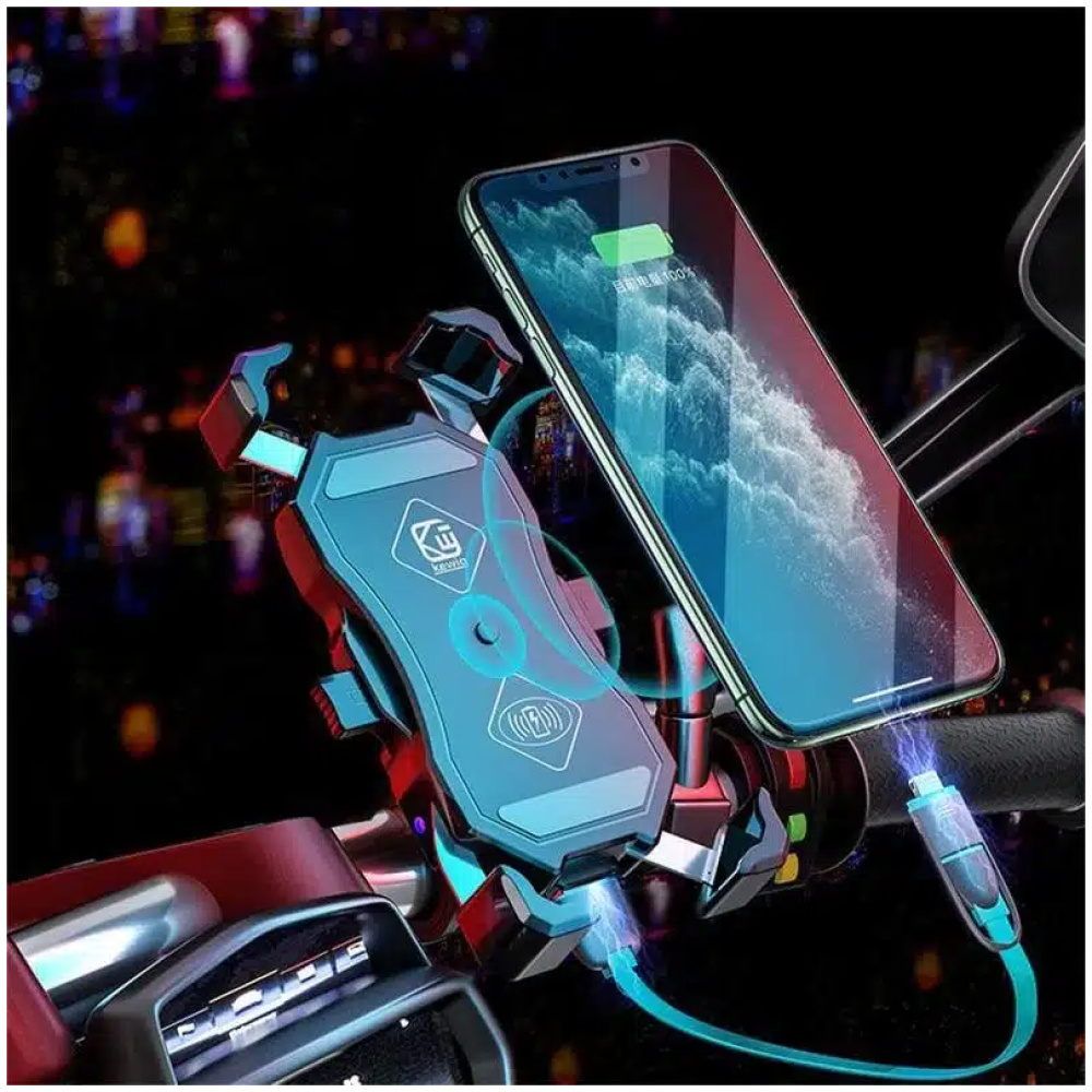 Motorcycle Mobile Phone Holder Mount with QC 3 0 USB Qi Wireless Charger for Scooter Motor.jpg Q90.jpg - moto